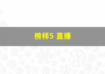 榜样5 直播